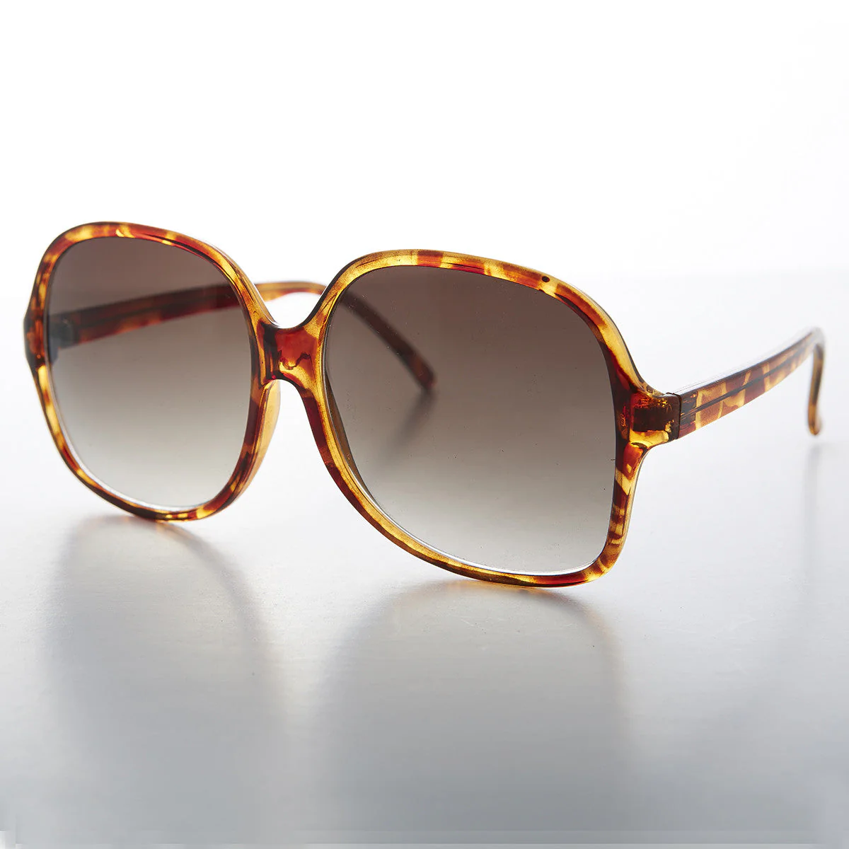 Tortoiseshell Oversized Square Women's Sunglass - Leticia - Image 2