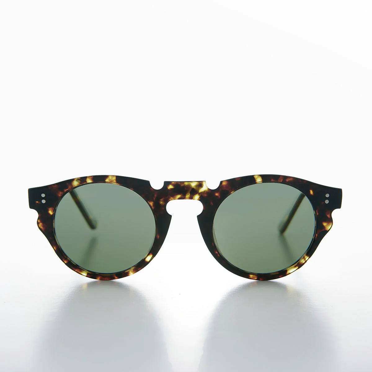 Tortoiseshell Polarized Round Edge Sunglass - Tisch