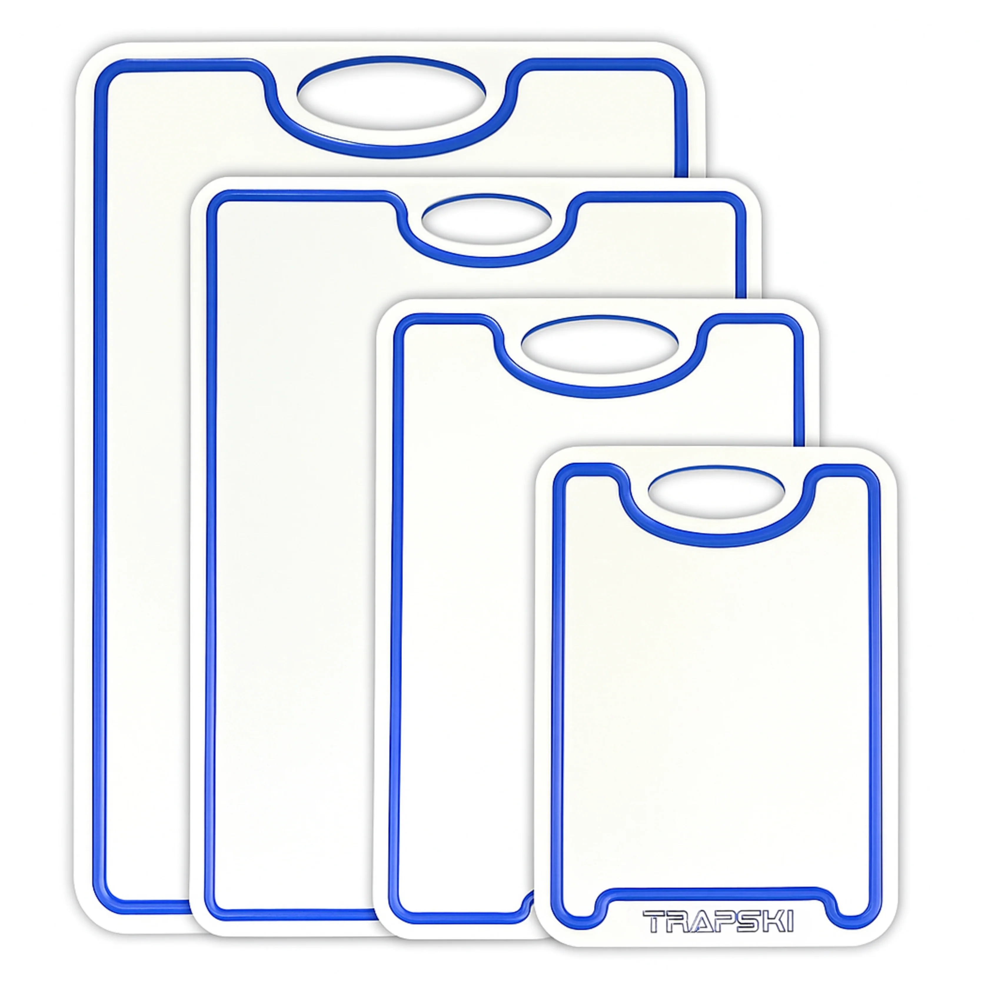 TRAPSKI Premium 1/2 Inch Thick HDPE Cutting Boards | Food-Grade Kitchen Prep Surface | Juice Grooves | Made in the USA