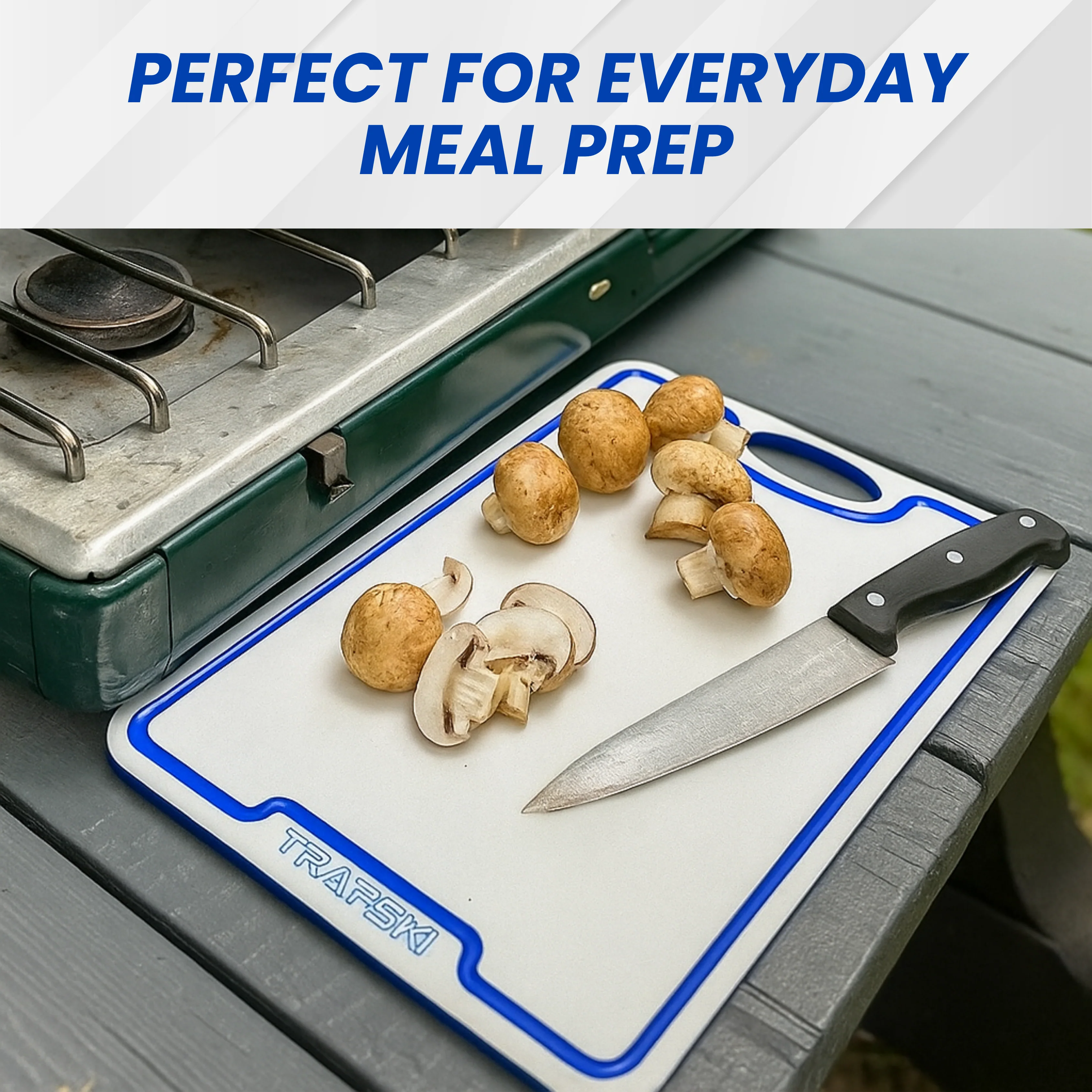 TRAPSKI Premium 1/2 Inch Thick HDPE Cutting Boards | Food-Grade Kitchen Prep Surface | Juice Grooves | Made in the USA - Image 11