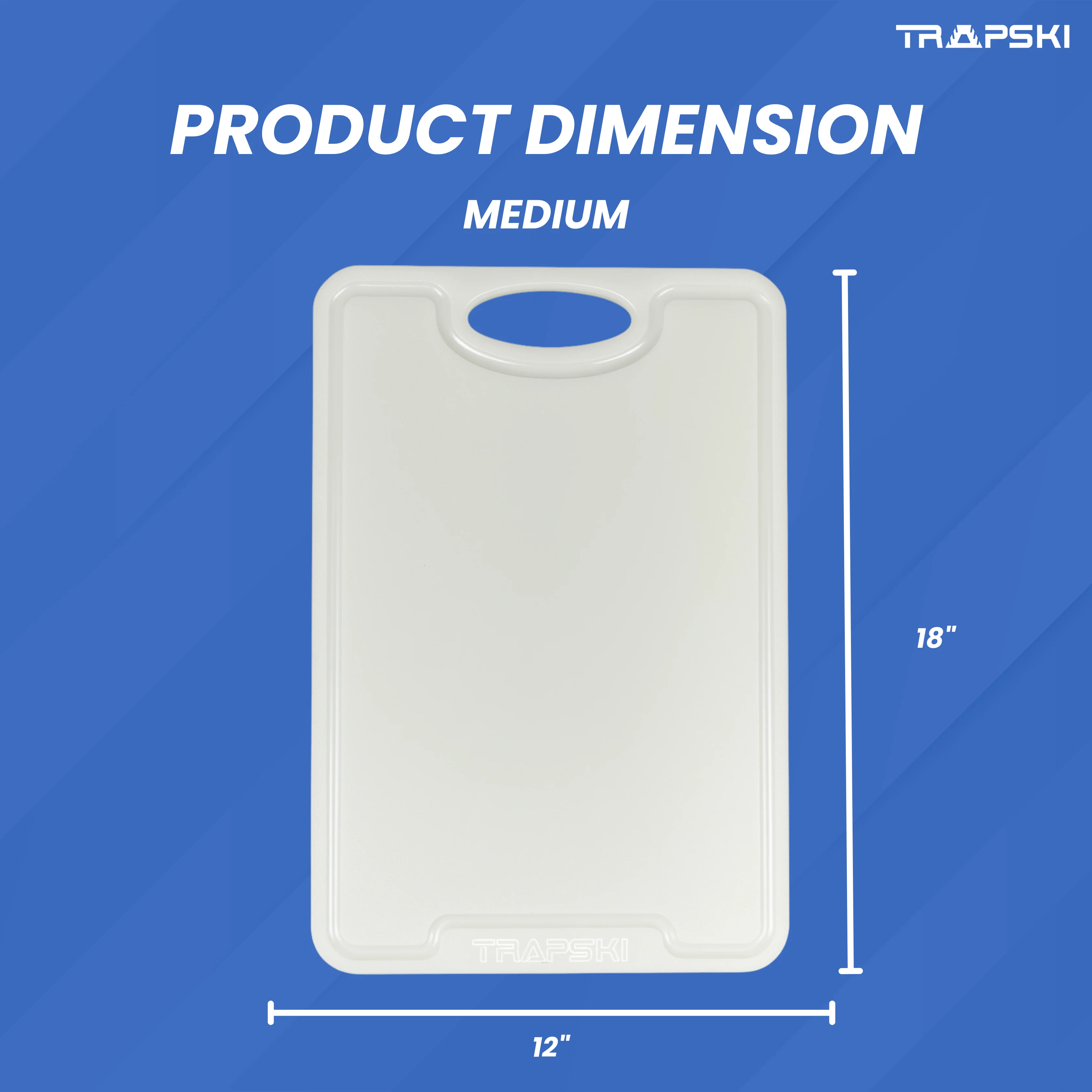 TRAPSKI Premium 1/2 Inch Thick HDPE Cutting Boards | Food-Grade Kitchen Prep Surface | Juice Grooves | Made in the USA - Image 18