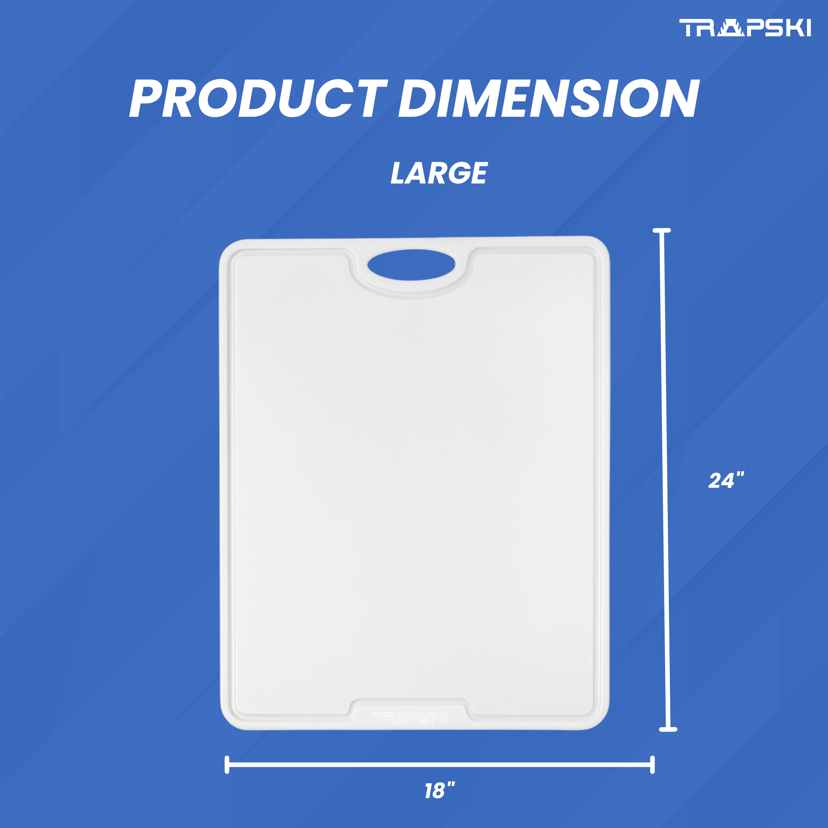TRAPSKI Premium 1/2 Inch Thick HDPE Cutting Boards | Food-Grade Kitchen Prep Surface | Juice Grooves | Made in the USA - Image 22