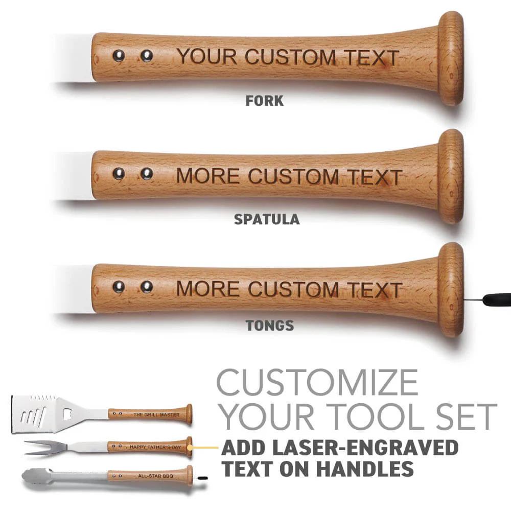 "Triple Play" Grill Set with Customized Handles - Image 2