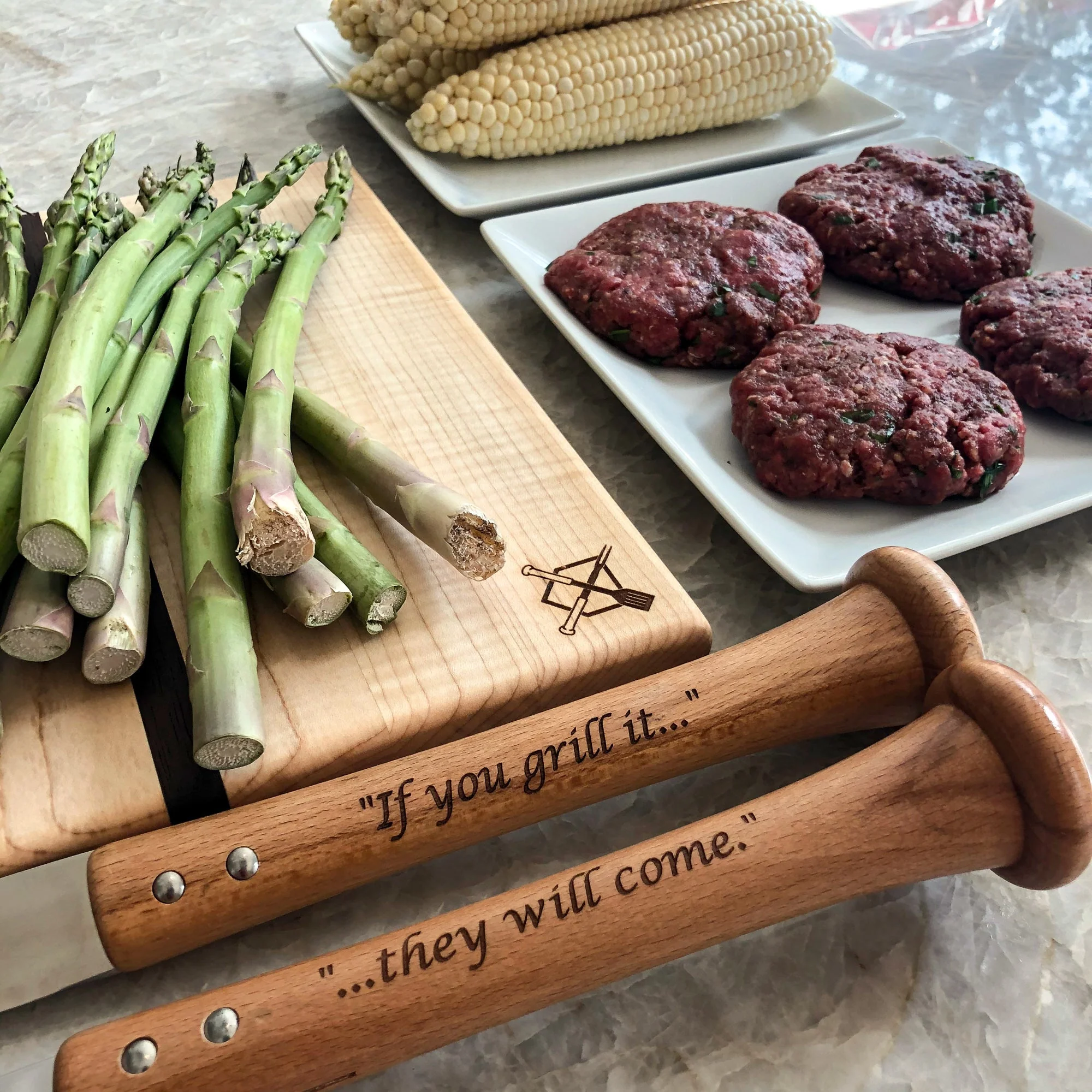 "Triple Play" Grill Set with Customized Handles - Image 5