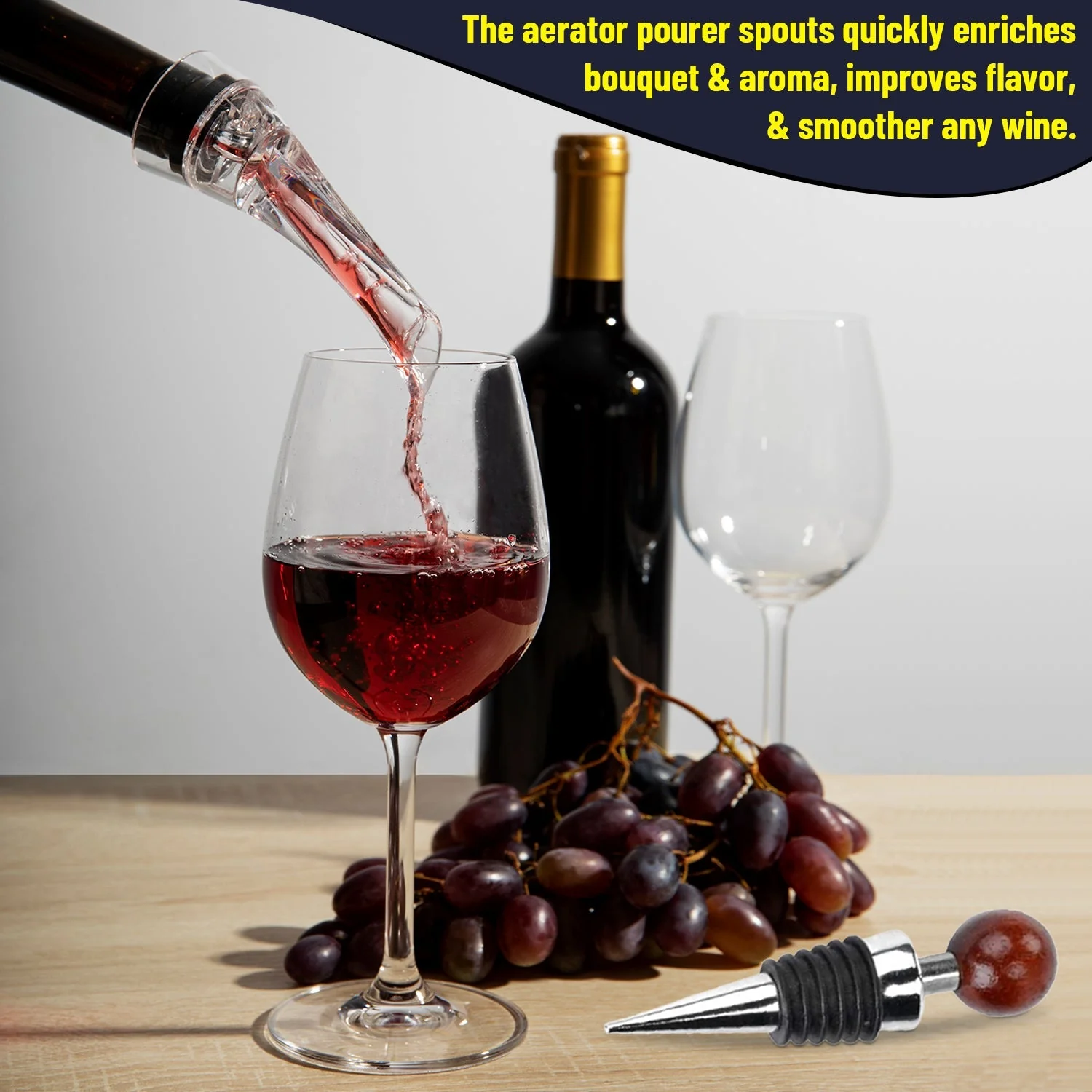 Ultimate Wine Accessories Set Featuring 3 in-1 Multifunctional Waiters Corkscrew - Image 4