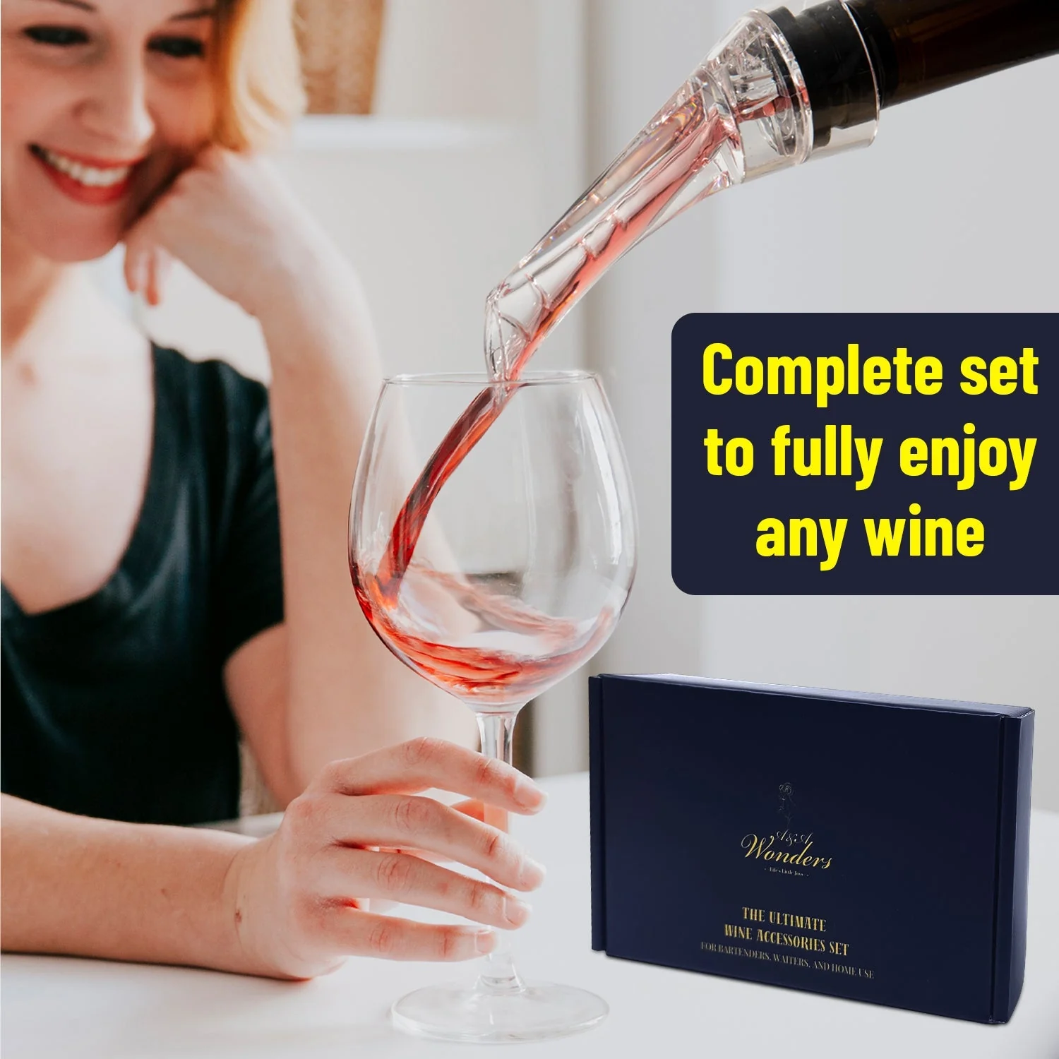 Ultimate Wine Accessories Set Featuring 3 in-1 Multifunctional Waiters Corkscrew - Image 6