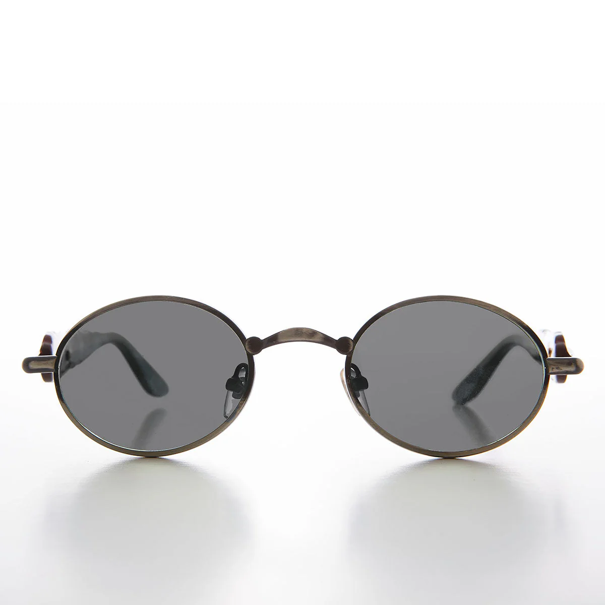 Unique 90s Oval Lens Vintage Sunglass Jagged Temple Design - Tweek - Image 2