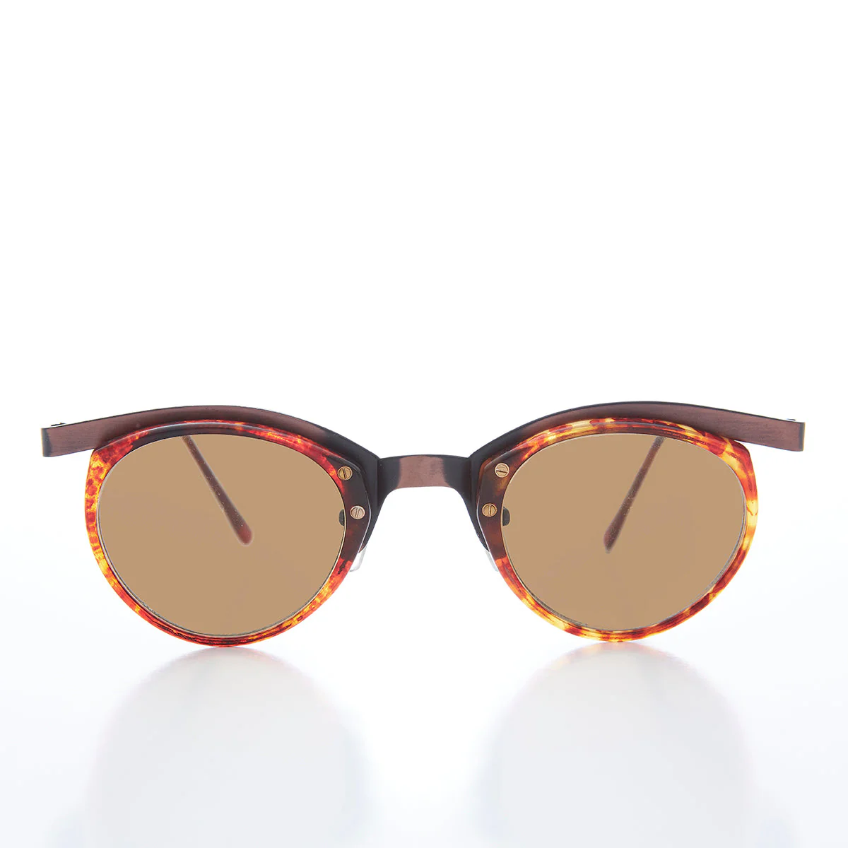 Unique Round Edgy Floating Rim Sunglass - Gavi - Image 3