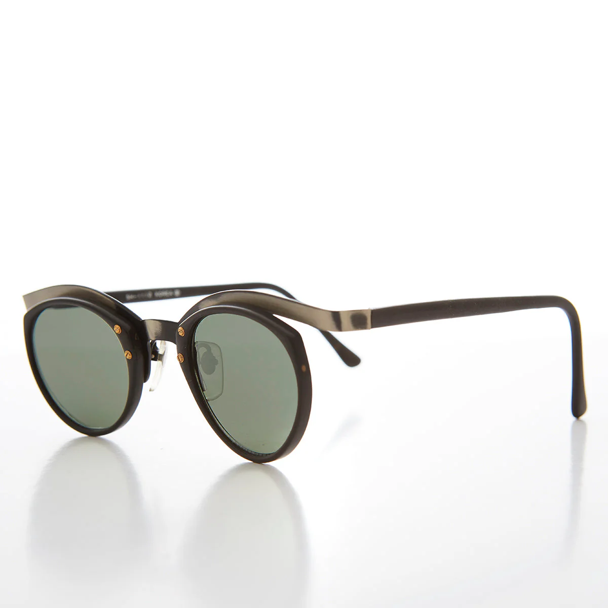Unique Round Edgy Floating Rim Sunglass - Gavi - Image 6
