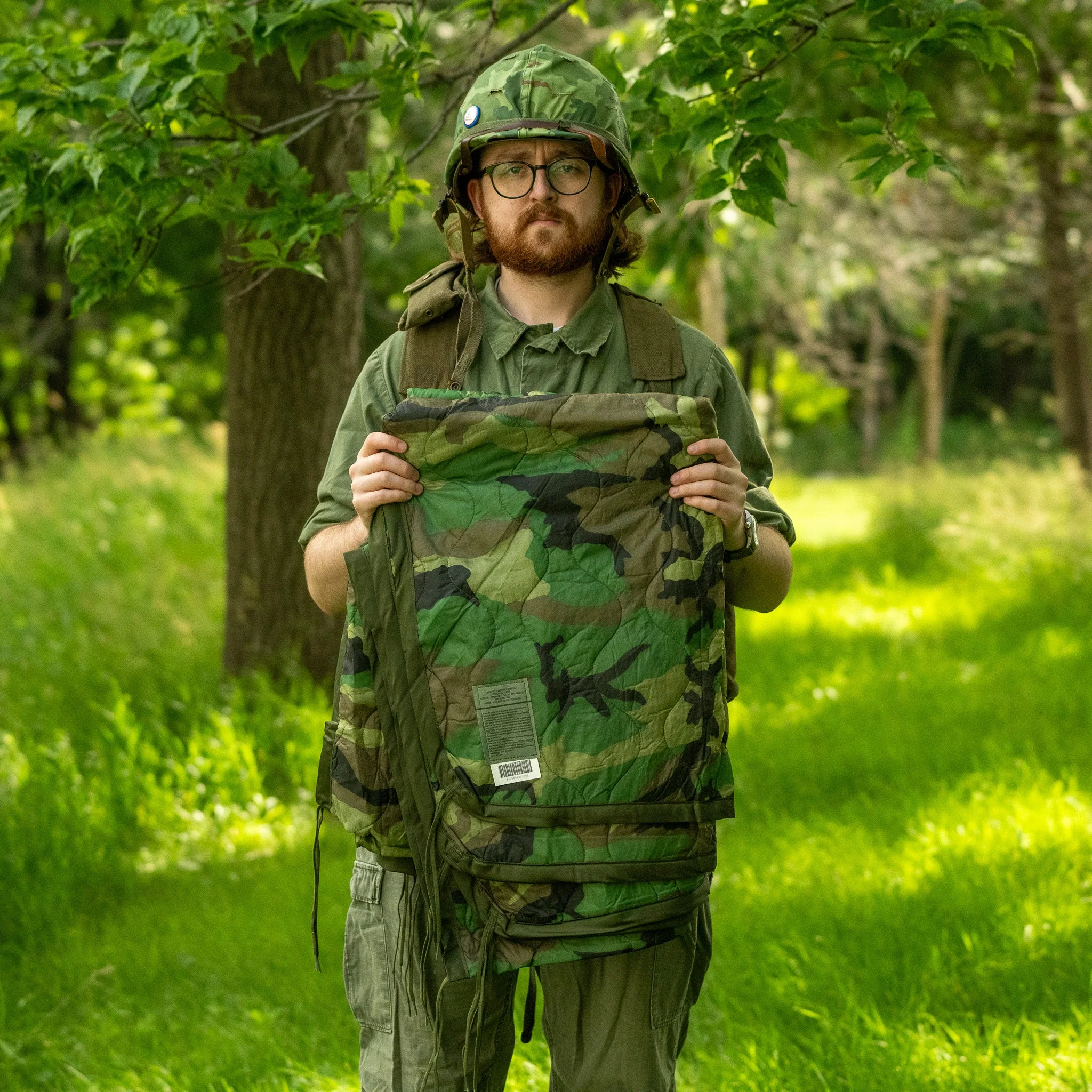 Unissued USGI M81 Woodland Poncho Liner/Woobie - Image 5