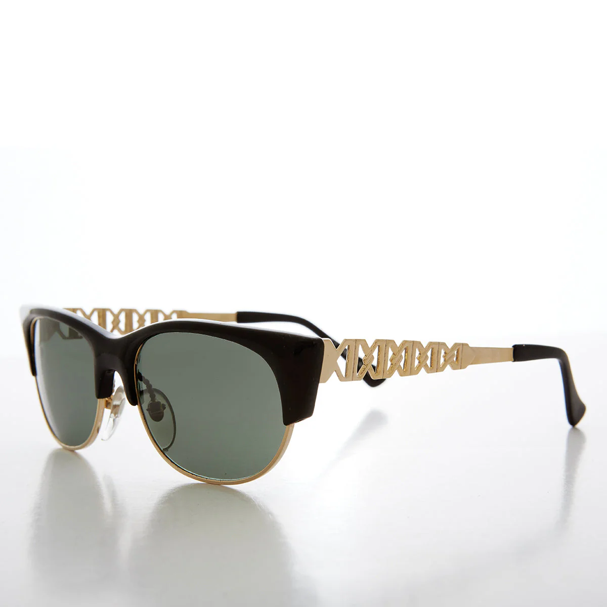 Updated 90s Half Frame Sunglasses - Glendon - Image 2