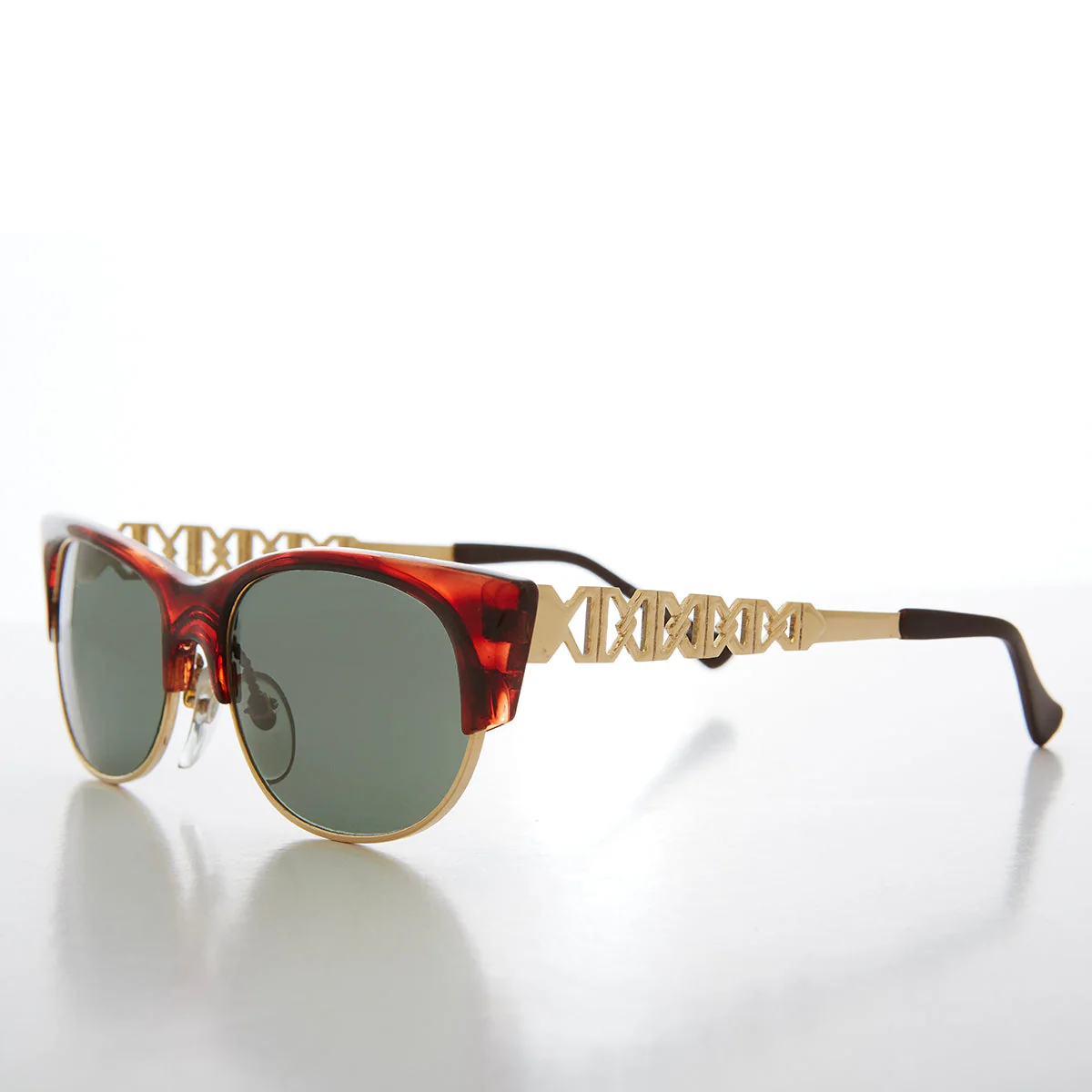 Updated 90s Half Frame Sunglasses - Glendon - Image 4