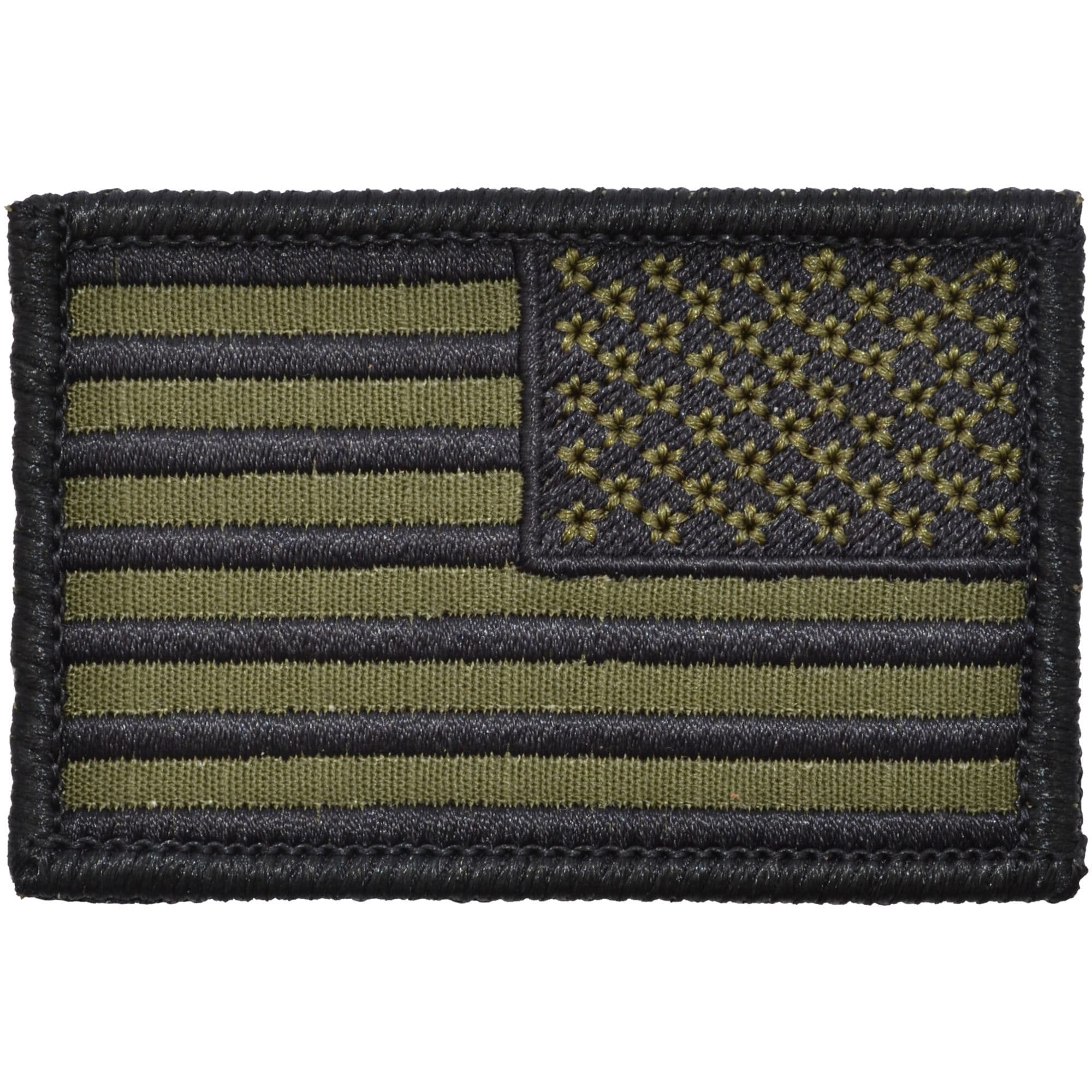 US Flag - 2x3 Patch - Olive Drab w/ Black - Image 2