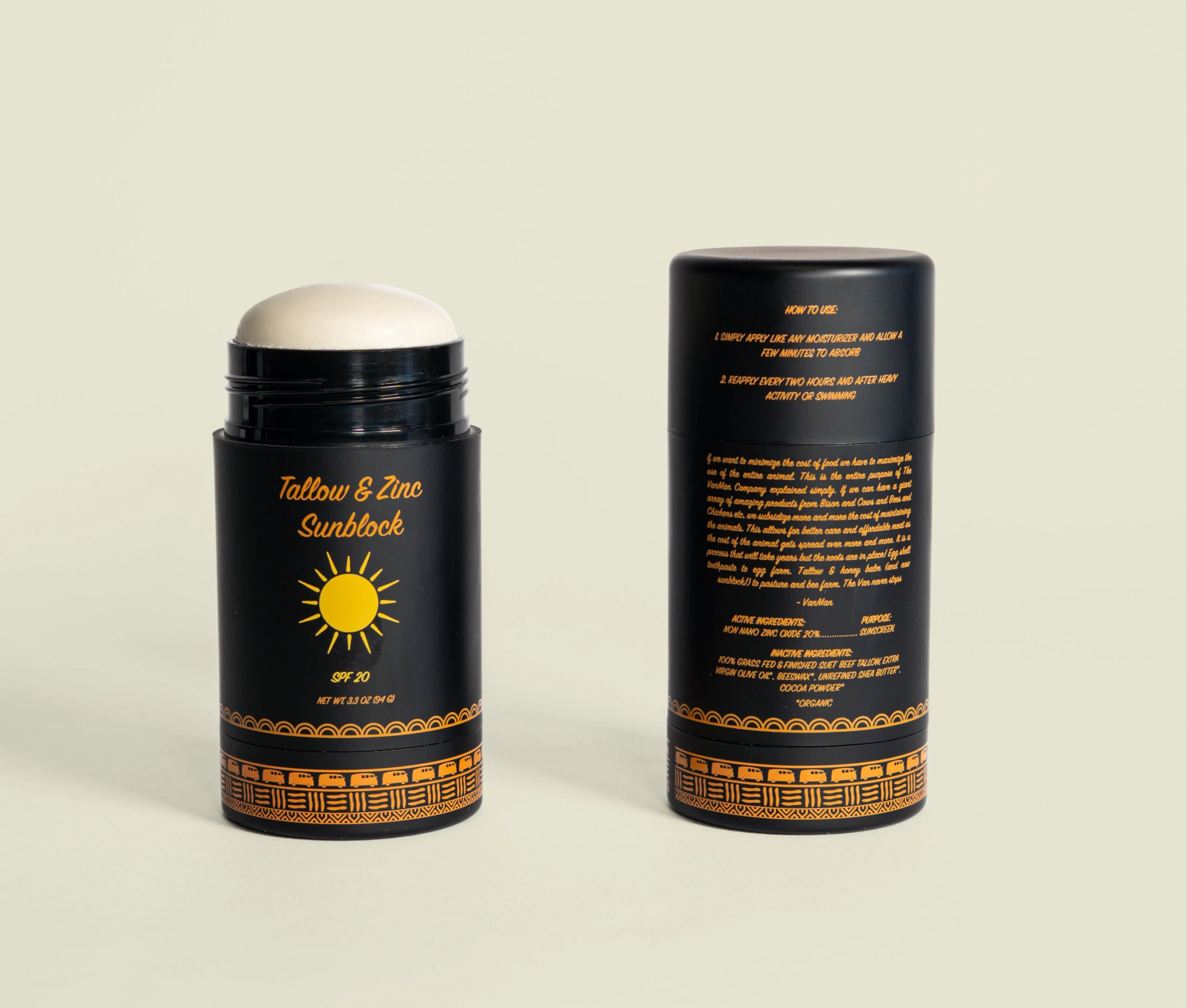 VanMan’s Tallow & Zinc SunBlock - 2 oz - Image 5