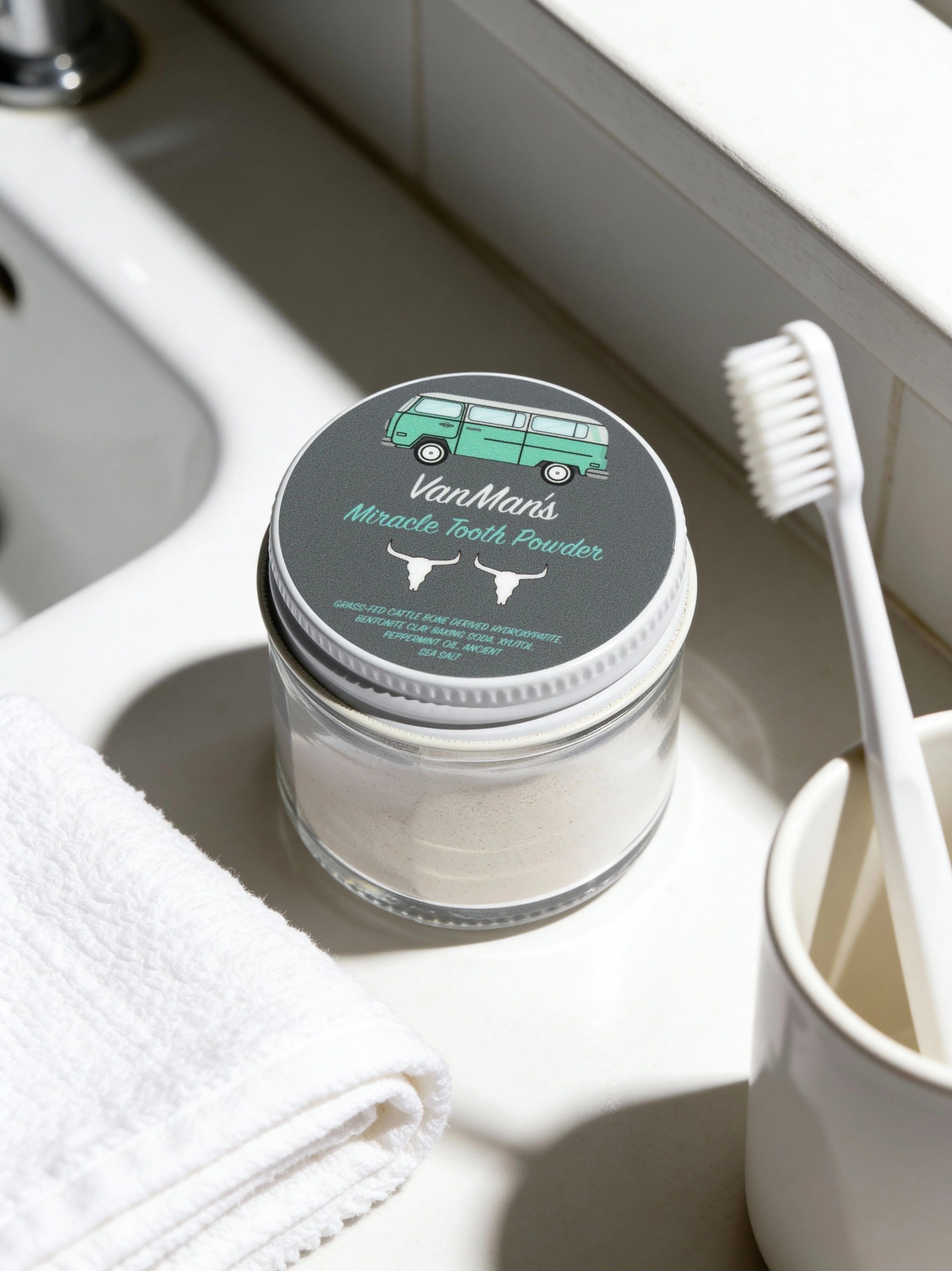 VanMan's Miracle Tooth Powder - Mint-Bone 2 oz - Image 3
