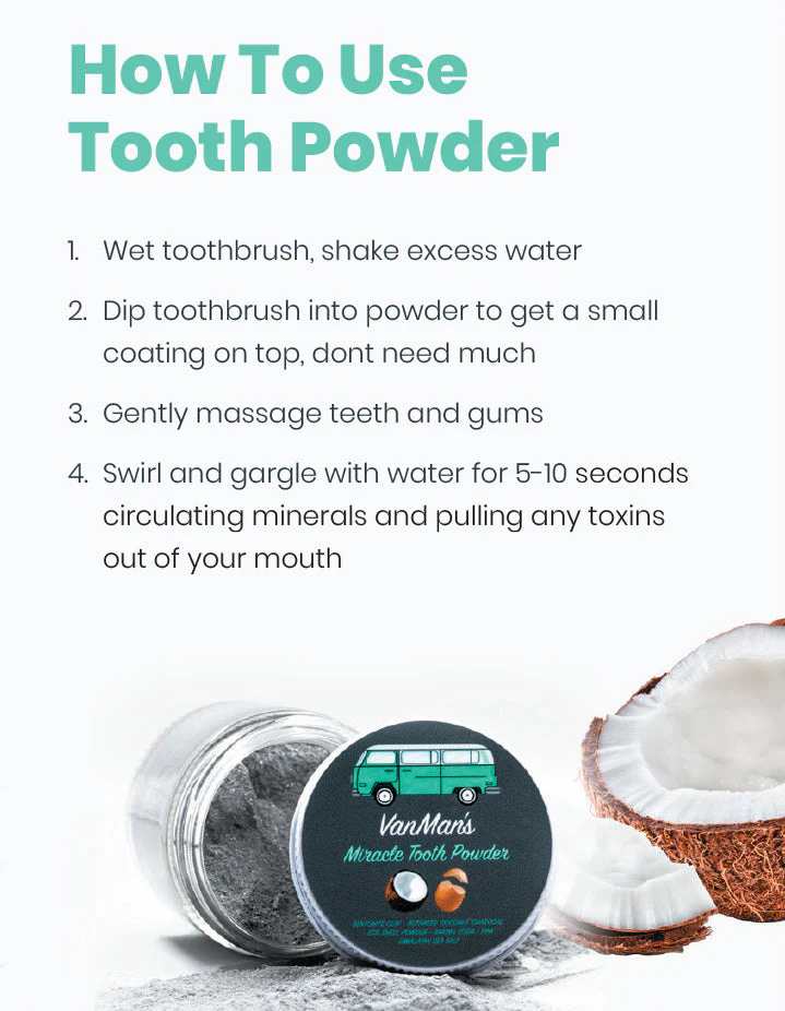 VanMan's Miracle Tooth Powder - Mint-Bone 2 oz - Image 4