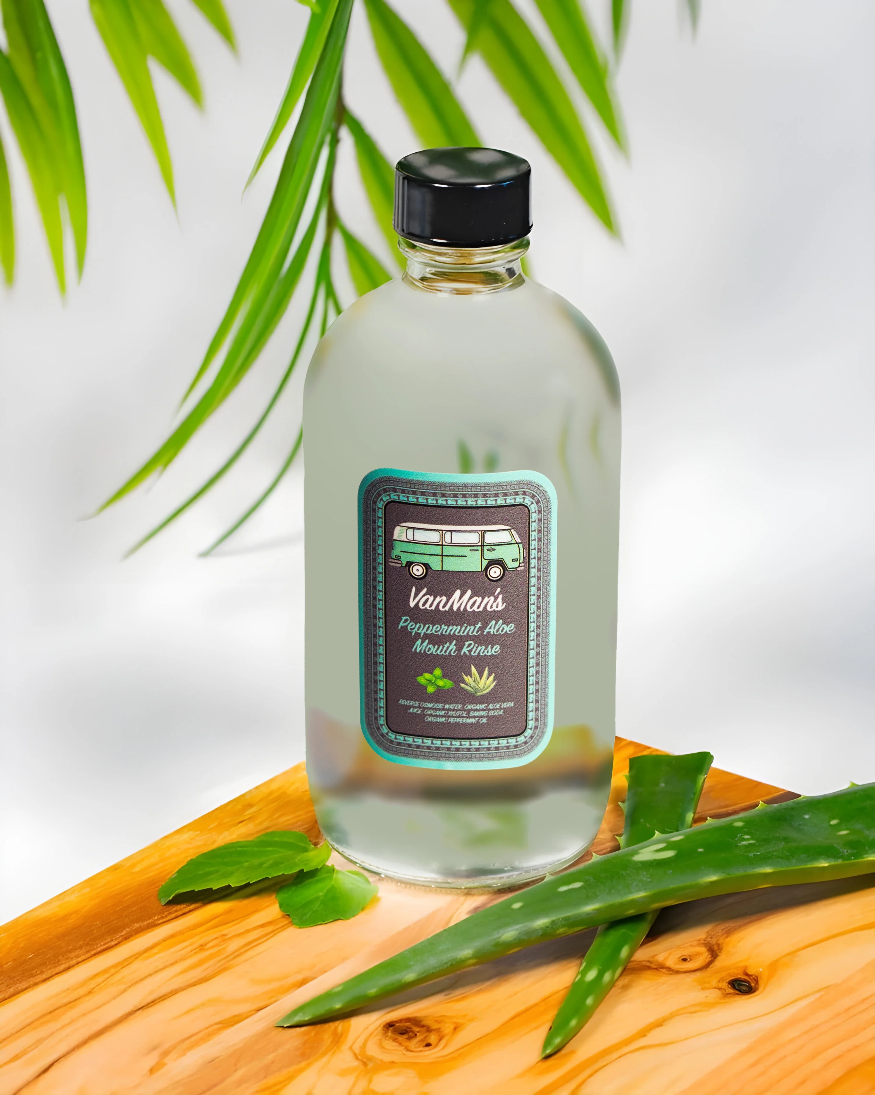 VanMan's Peppermint Aloe Mouth Rinse - 8 oz - Image 2