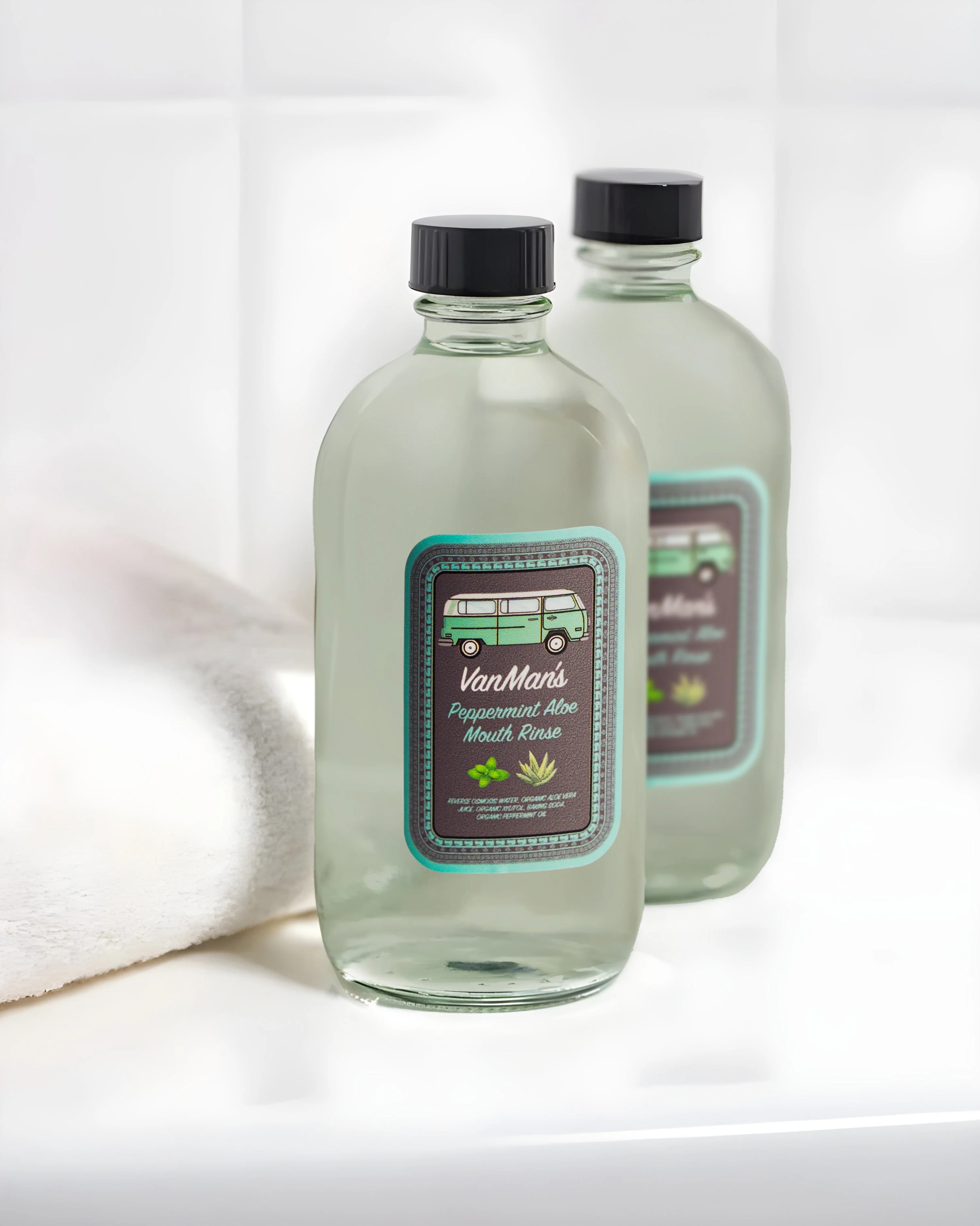 VanMan's Peppermint Aloe Mouth Rinse - 8 oz - Image 3