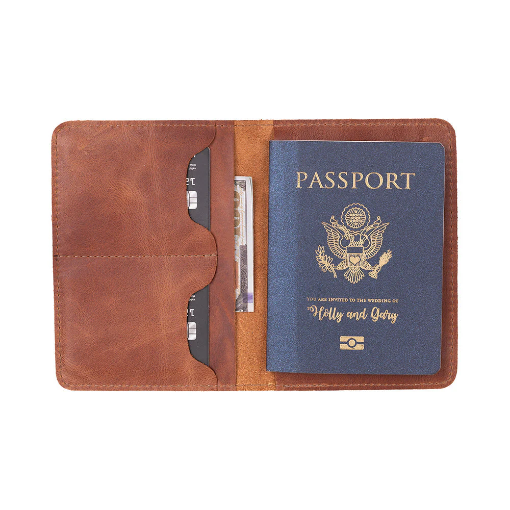 Viaggio Leather Passport Wallet - Image 8