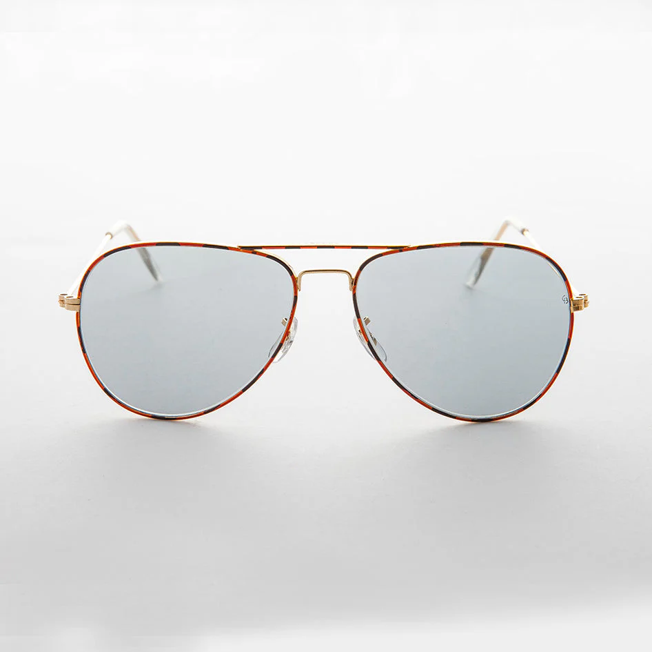 Vintage Aviator Sunglass Glass Photochromic Lens - Merlin 2