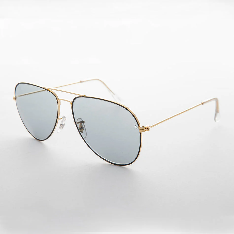 Vintage Aviator Sunglass Glass Photochromic Lens - Merlin 2 - Image 4