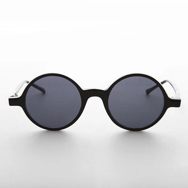 Vintage Retro Circle Acetate Plastic Round Sunglass - Sienna