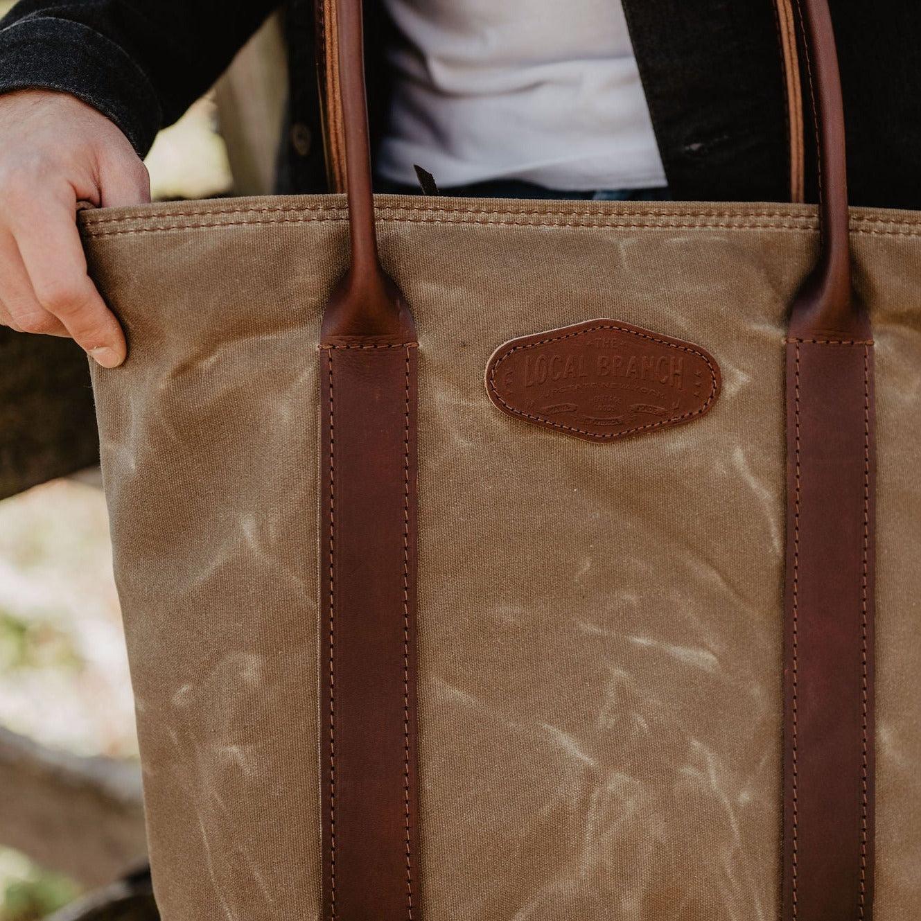 Voyager Waxed Canvas Tote - USA Made - Image 2