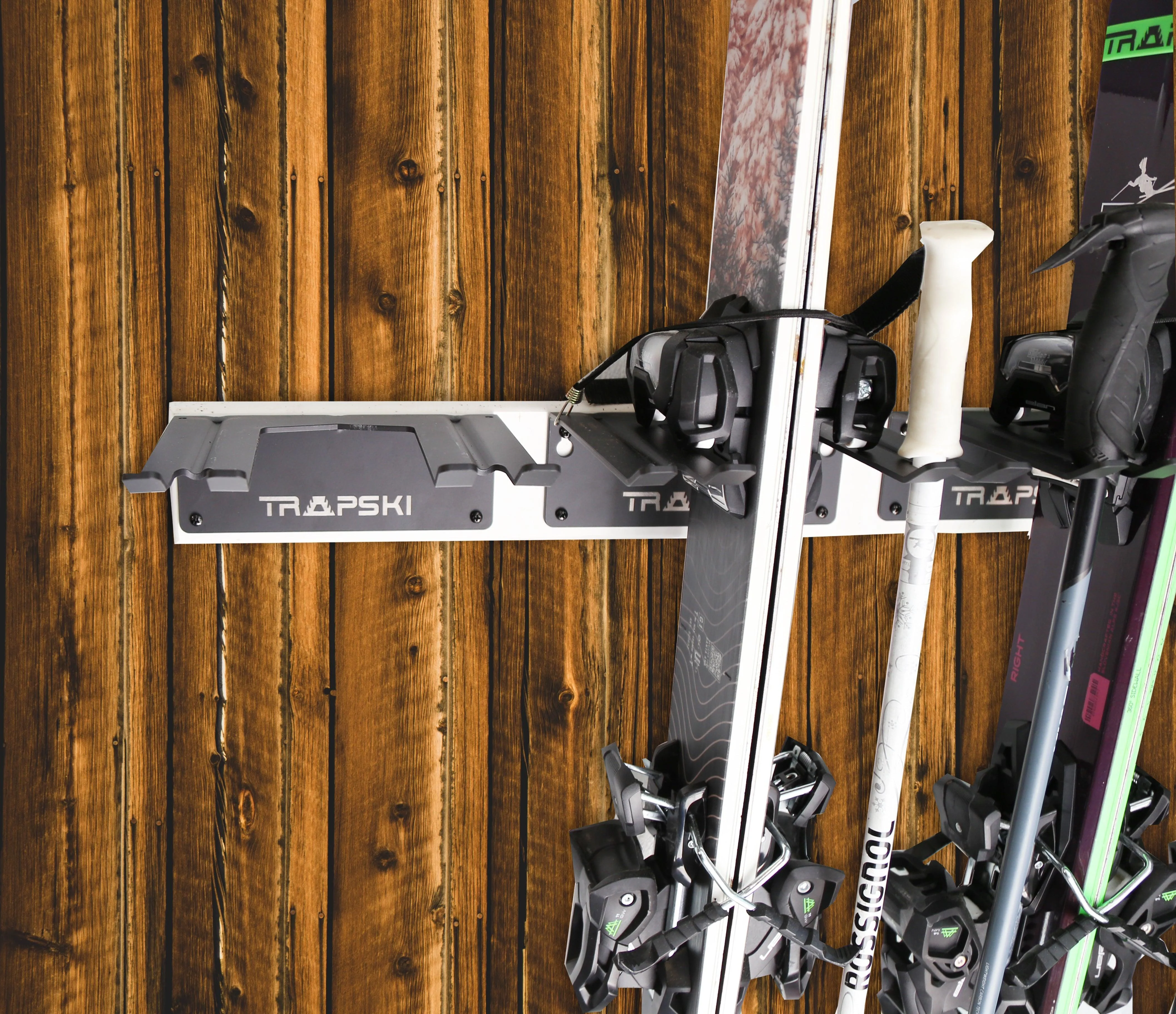 Wall Rack Holds Skis or Snowboard by Bindings, Yard Tools, Gear & Equipment - Made in the USA - Image 11