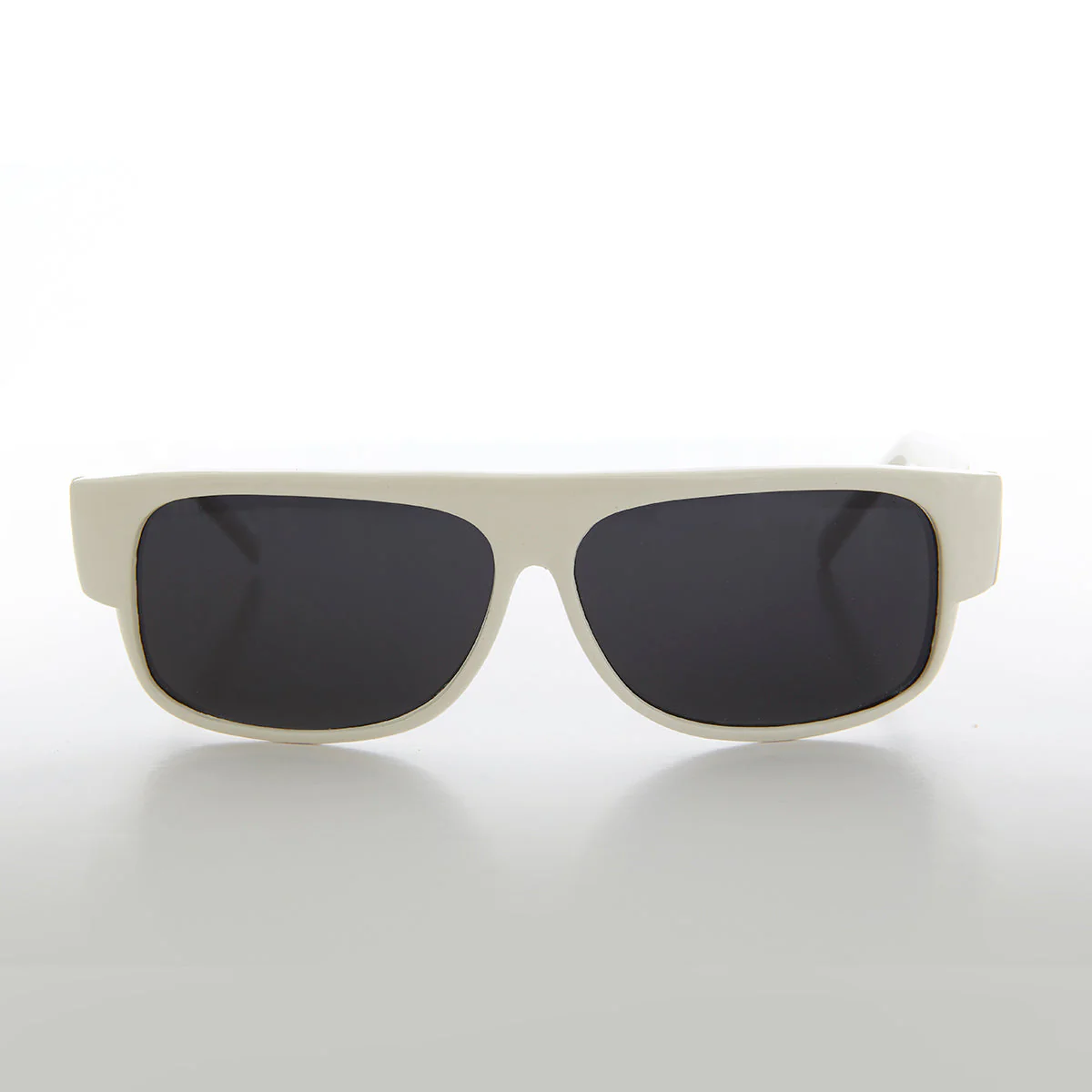 White Flat Top Vintage Sunglass - Jamal