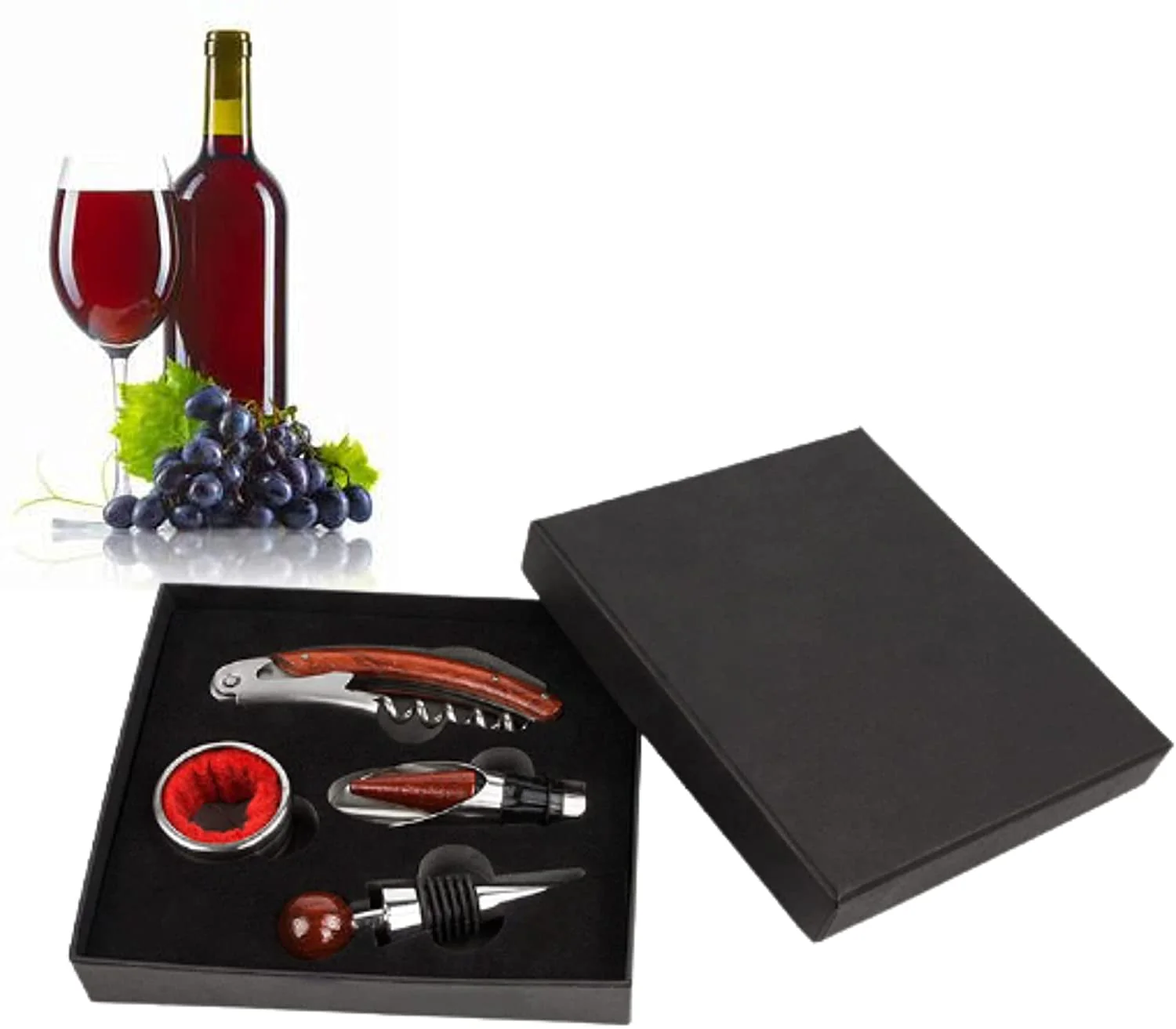 Wine Accessories Set Of 4 Pcs Bottle Opener - Image 2