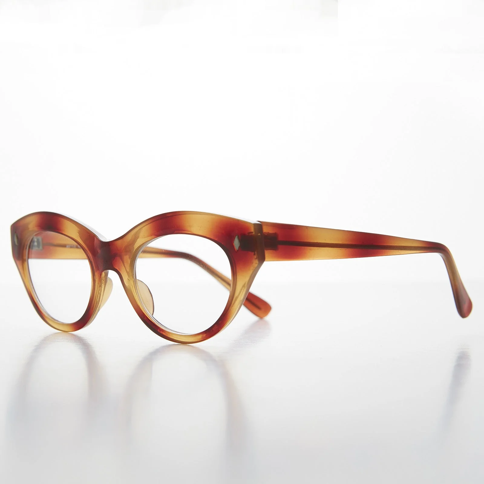 Women's Cat Eye Vintage Eyeglass Frame RX Optical Quality - Sherry - Image 2