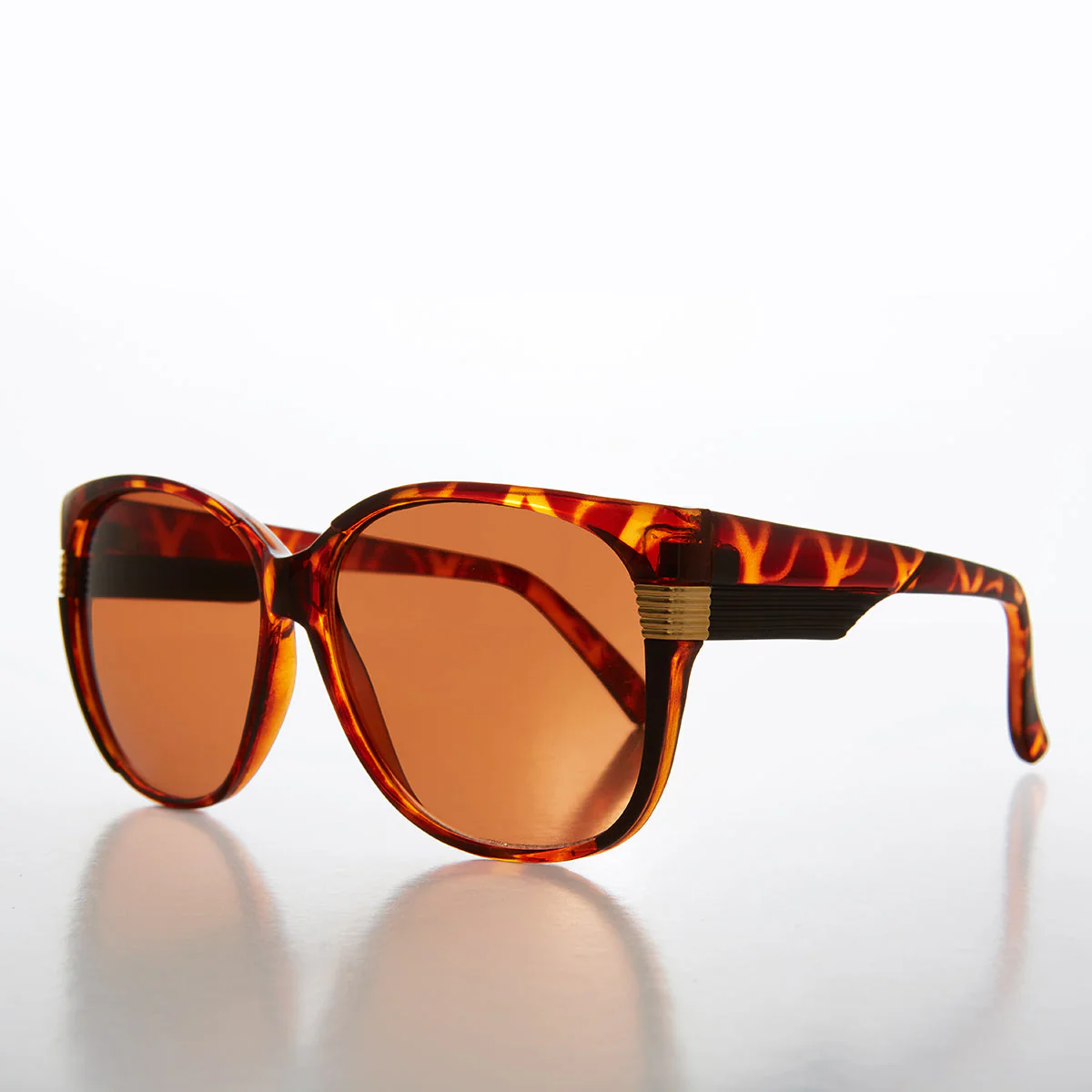 Women's Large Vintage Sunglass With Copper Lens - Frieda - Image 2