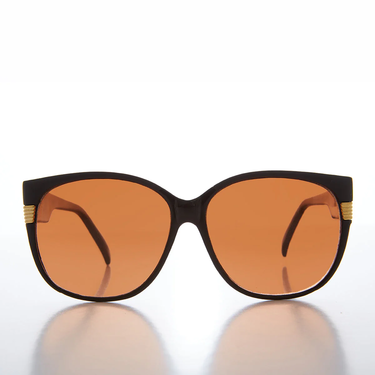 Women's Large Vintage Sunglass With Copper Lens - Frieda - Image 3