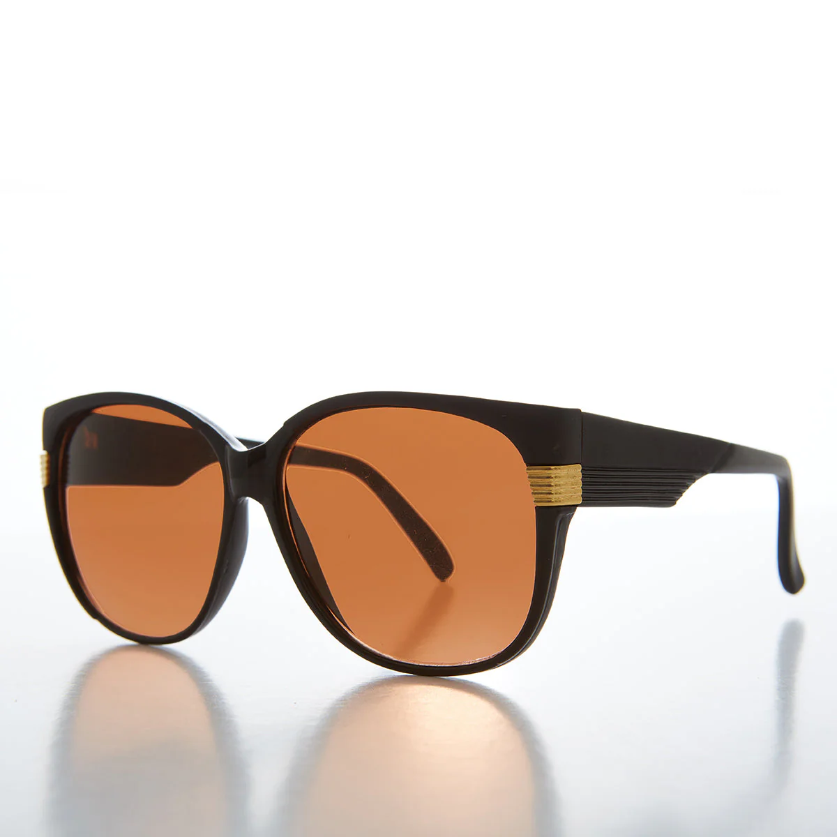 Women's Large Vintage Sunglass With Copper Lens - Frieda - Image 4