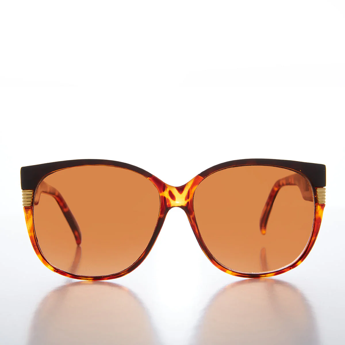 Women's Large Vintage Sunglass With Copper Lens - Frieda - Image 5