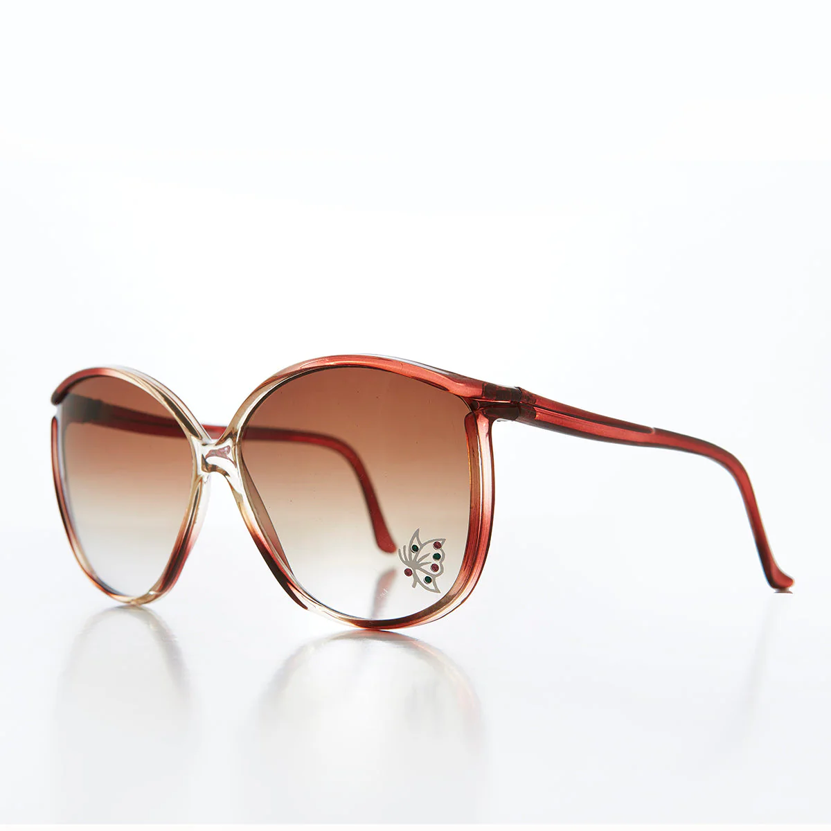 Women's Oversized Sunglass with Rhinestones- Rosie - Image 2