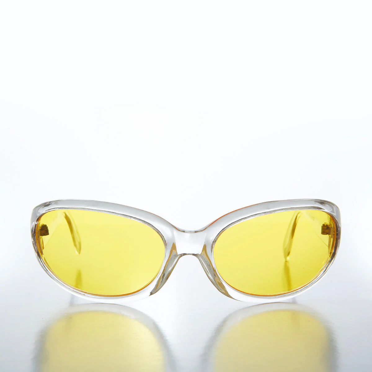 Wrap Around Yellow Lens Vintage Sunglasses - Chong - Image 2