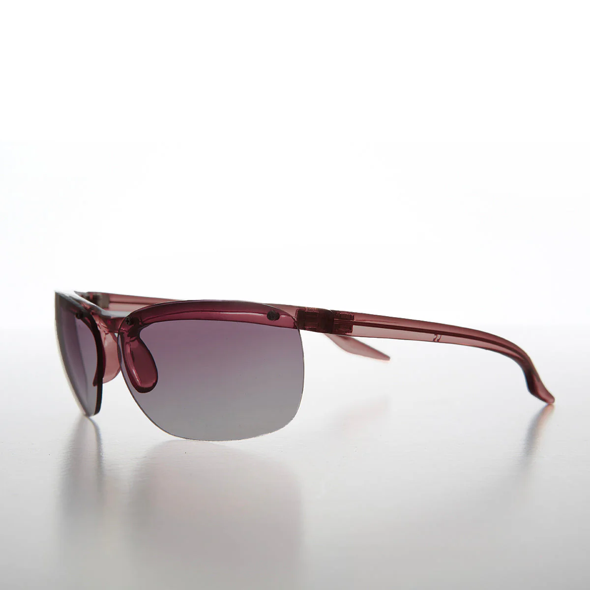 Y2K Curved Rimless Vintage Sunglasses - Hadley - Image 2
