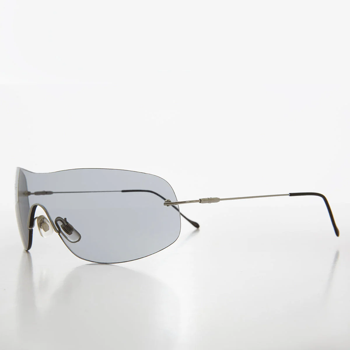 Y2K Rimless Shield Sunglasses - Stary - Image 2