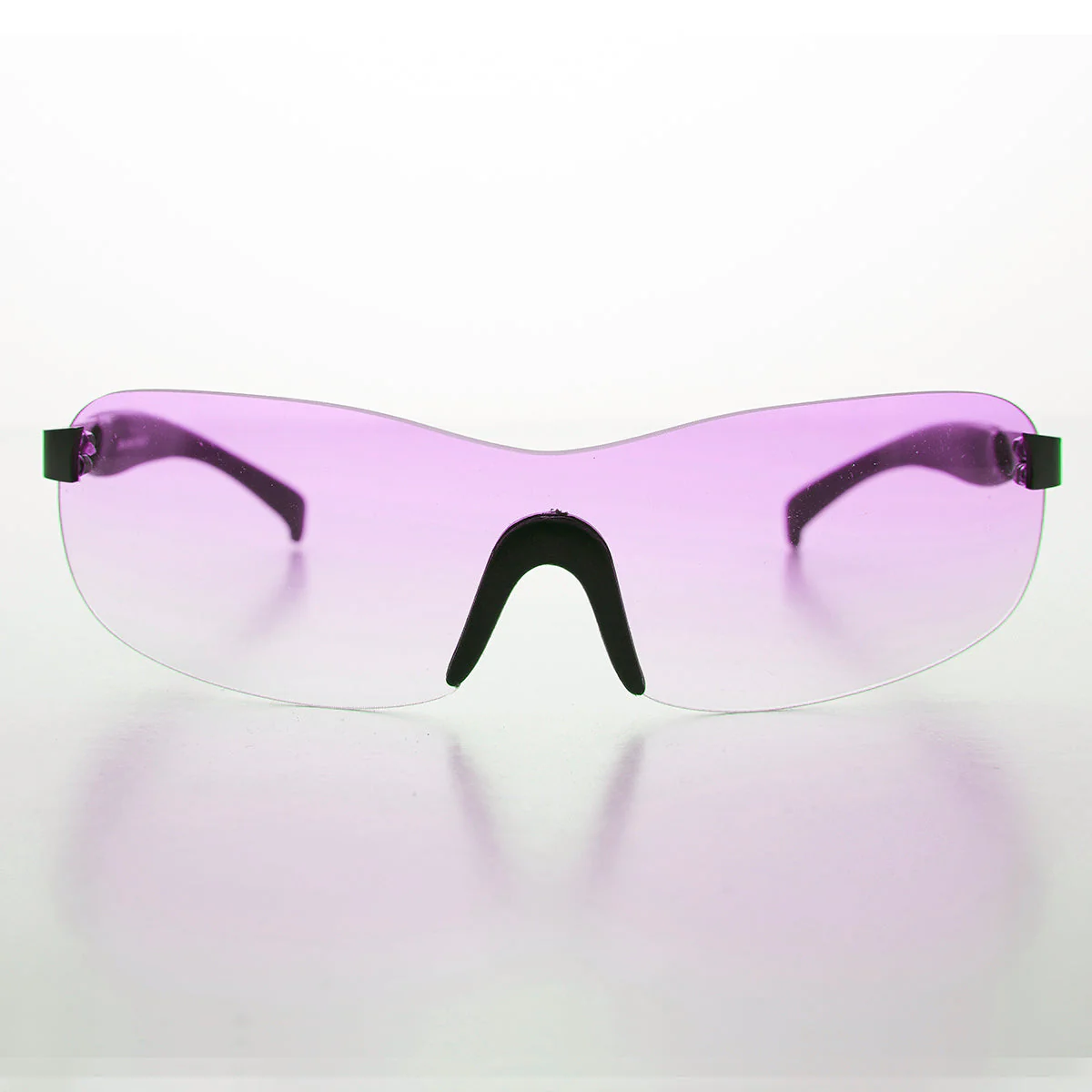 Y2K Wrap Shield Rimless Vintage Sunglass - Lance - Image 11