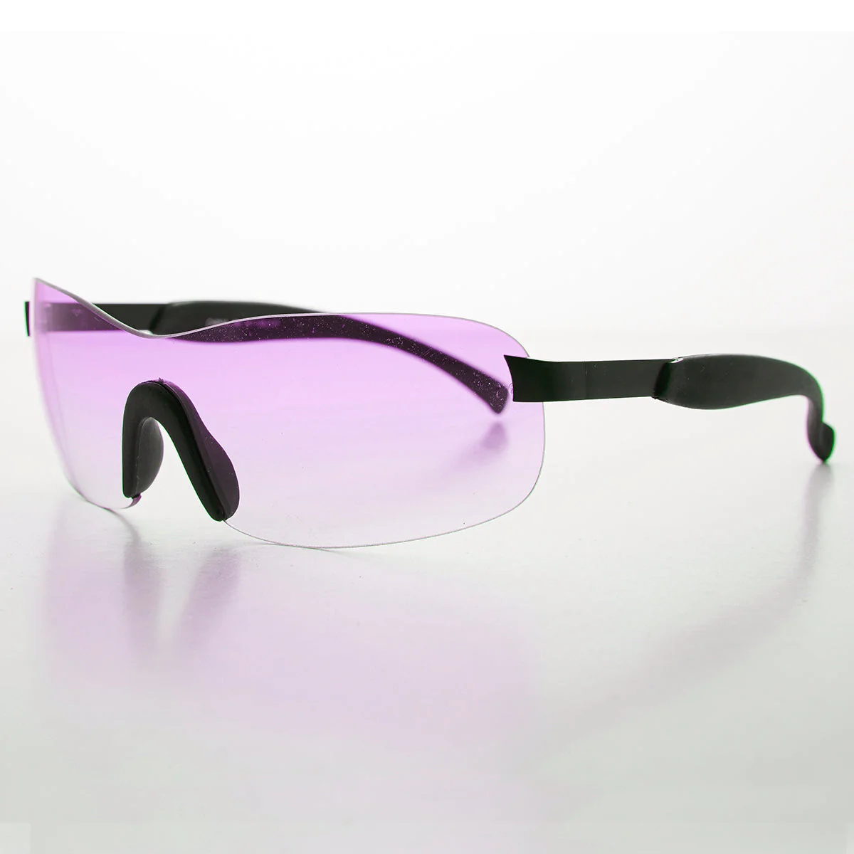Y2K Wrap Shield Rimless Vintage Sunglass - Lance - Image 12