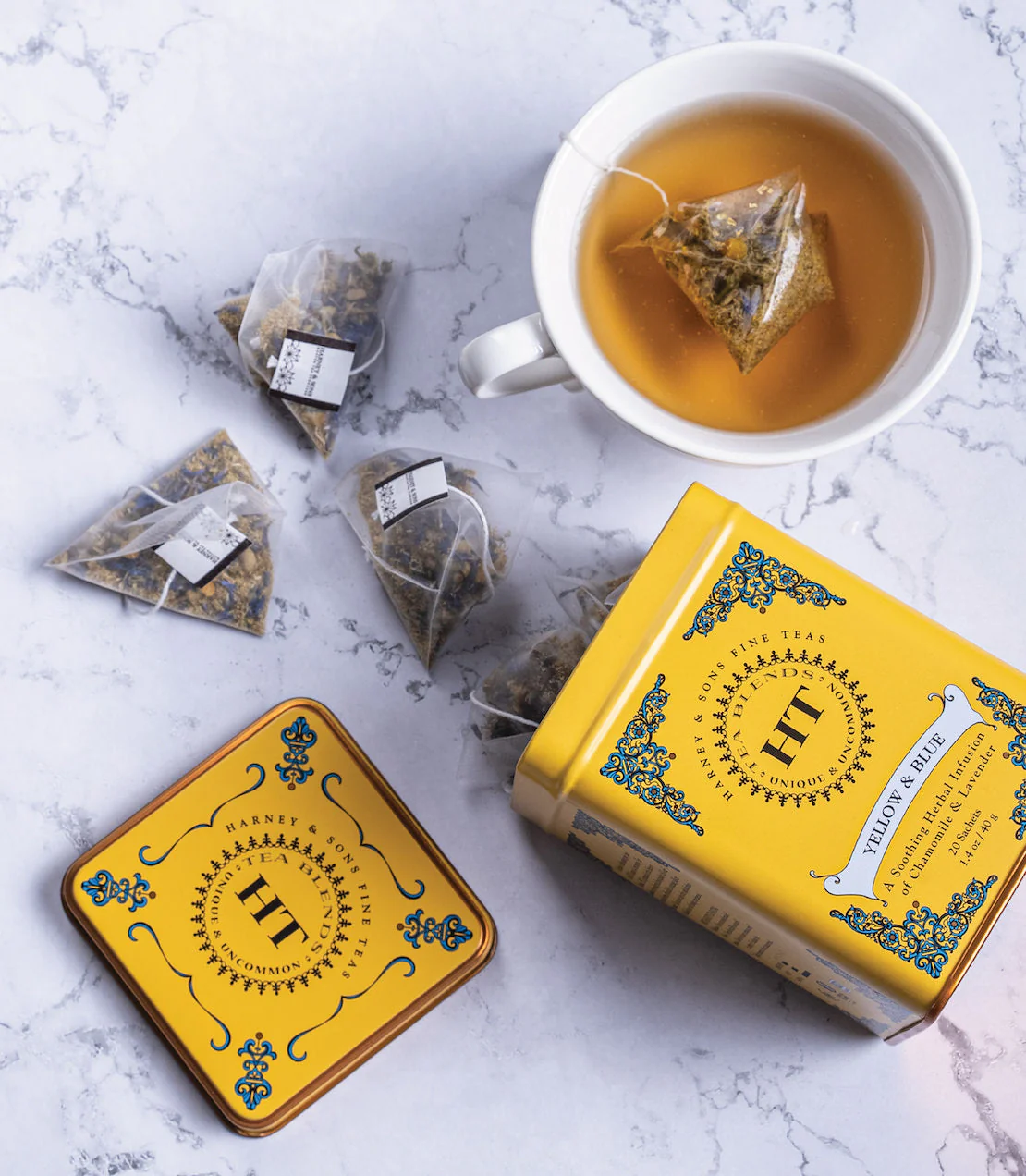 Yellow & Blue, HT Tin of 20 Sachets - Image 2