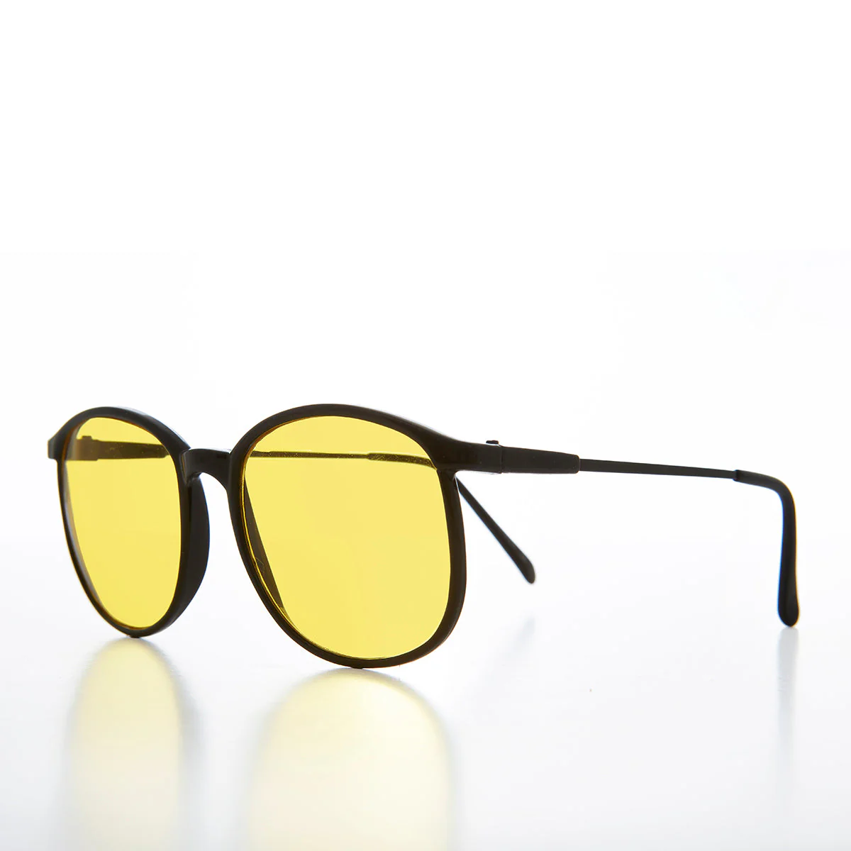 Yellow Lens Large Schoolboy Vintage Sunglass - PJ - Image 2