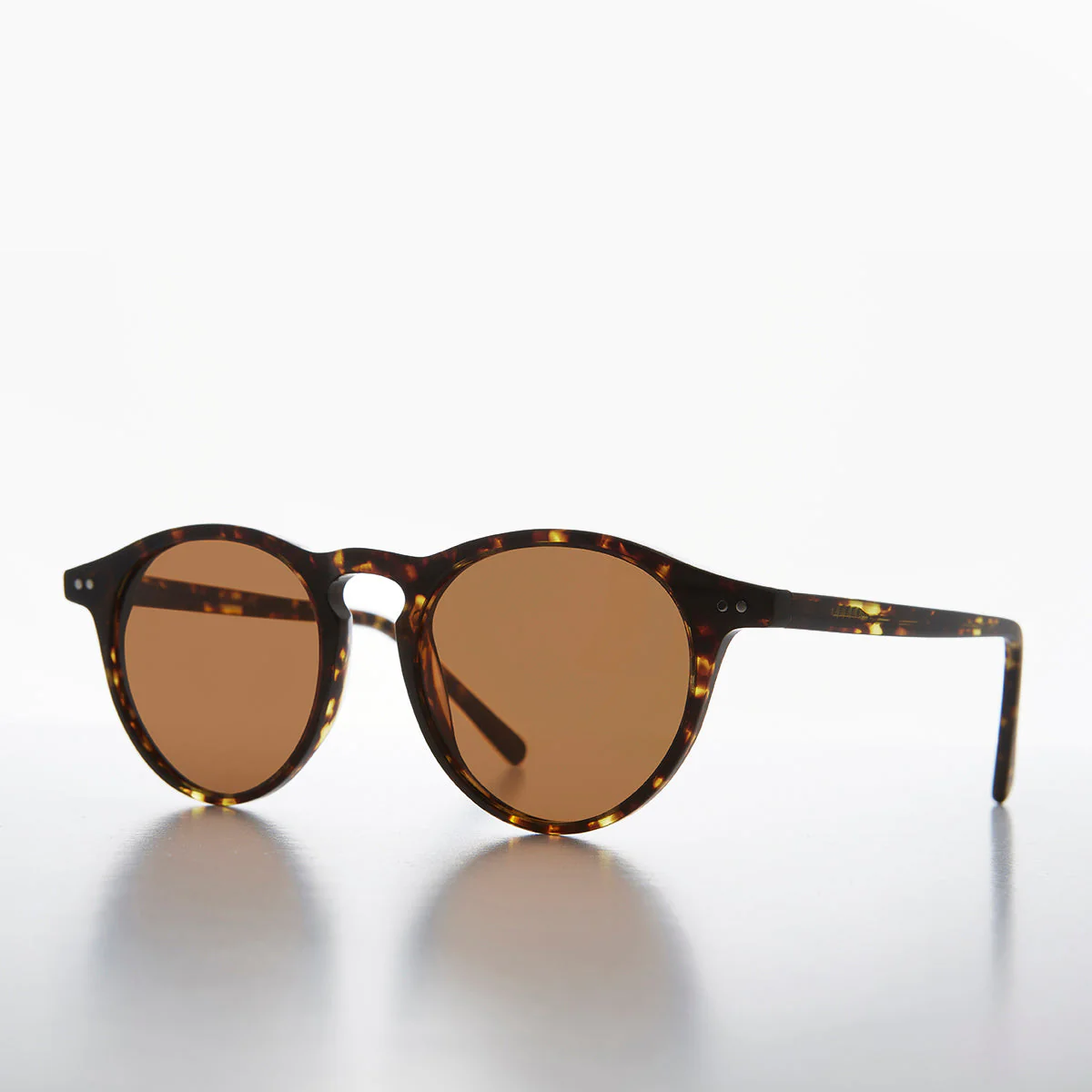 Yellow Tortoise Polarized Round Sunglass - Rodgers - Image 2